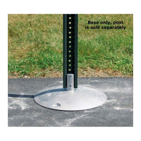 Tapco, Traffic & Parking Control Co 6 lbs. Aluminum Base with Nub, 15in Dia., For 2-3/8in O.D. Round or 2in Square Posts 037-00001**